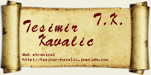 Tešimir Kavalić vizit kartica